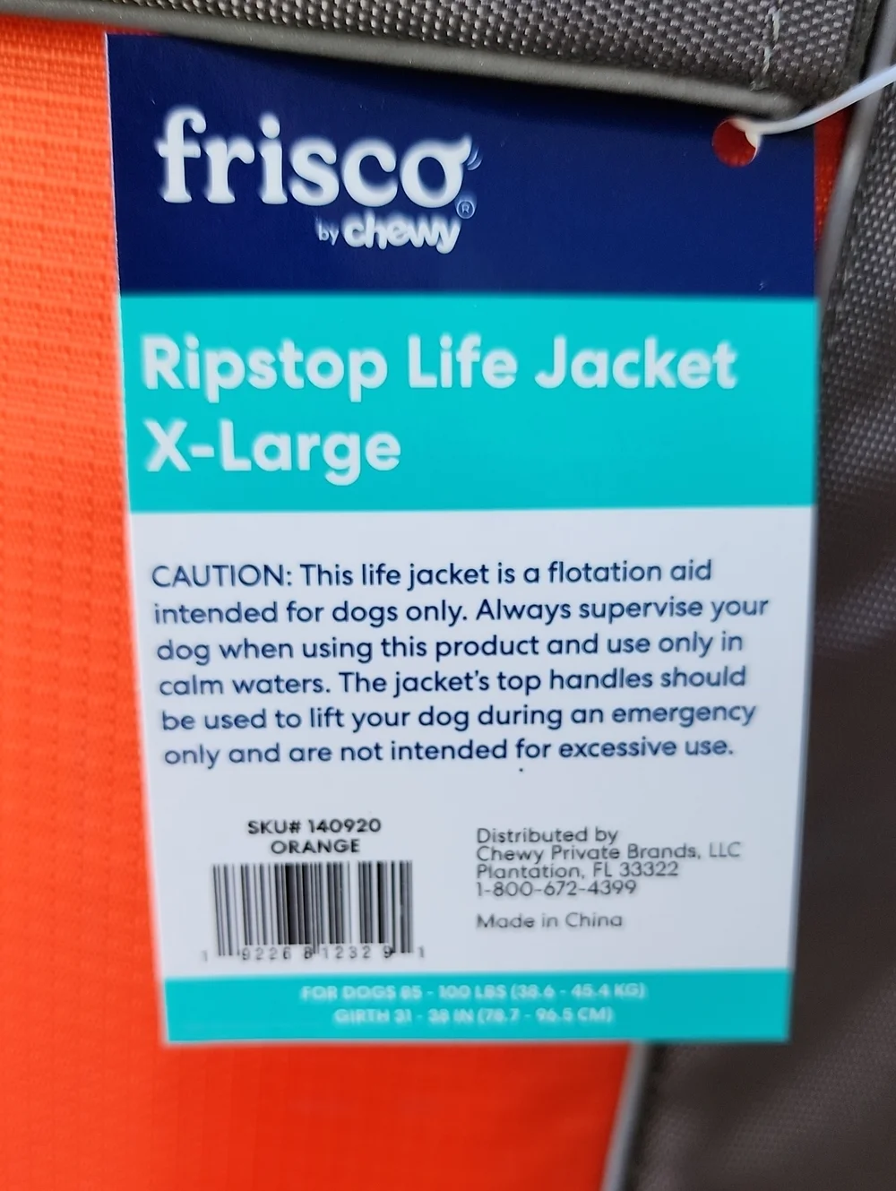 Frisco Dog Lifejacket For XL Dog